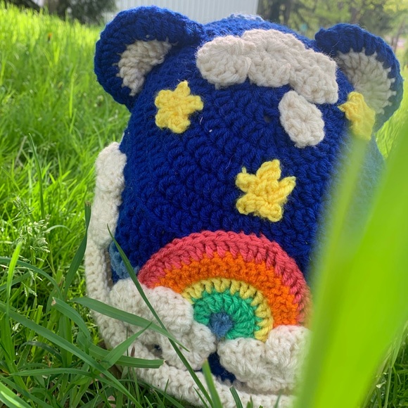 Crochet Grumpy Bear Bucket Hat!! Homemade! - Picture 5 of 6